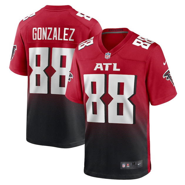 mens nike tony gonzalez red atlanta falcons retired player alternate game jersey